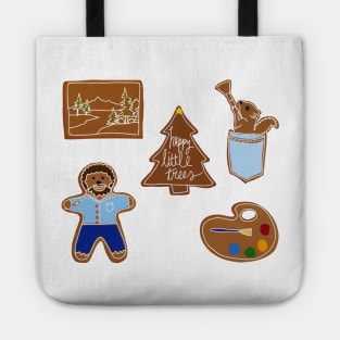 Happy Little Painter Gingerbread Cookie Sticker Set Tote