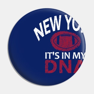 New York Big Blue Pro Football DNA Pin