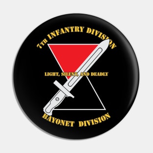 7th Infantry Division Pin