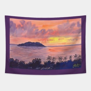 Sunset in French Guiana, South America Tapestry