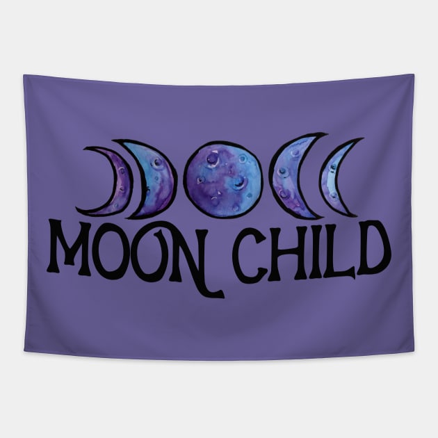 Moon Child Tapestry by bubbsnugg