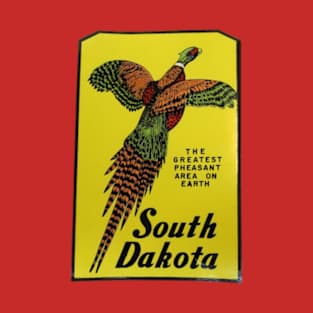 South Dakota 1960s Travel Window Decal T-Shirt