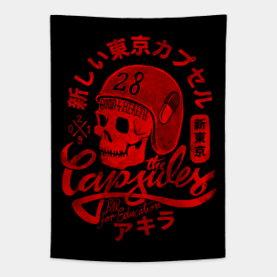 The Capsules, red ink Tapestry