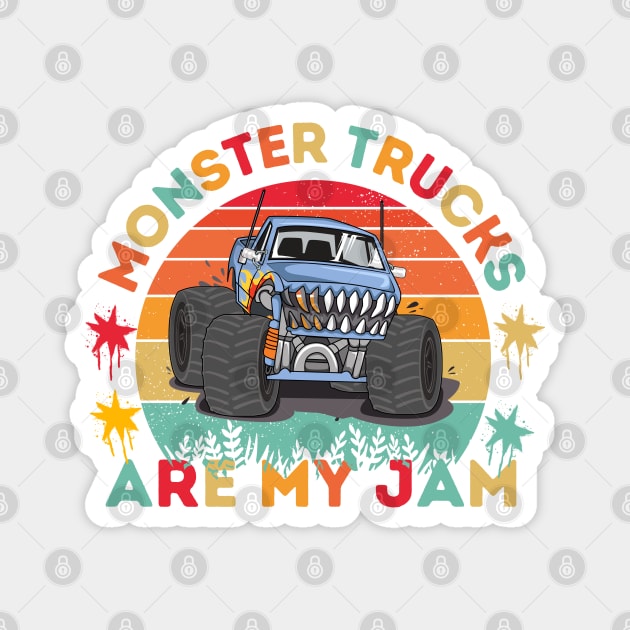 Monster Trucks Are My Jam Magnet by The WYLD Tribe