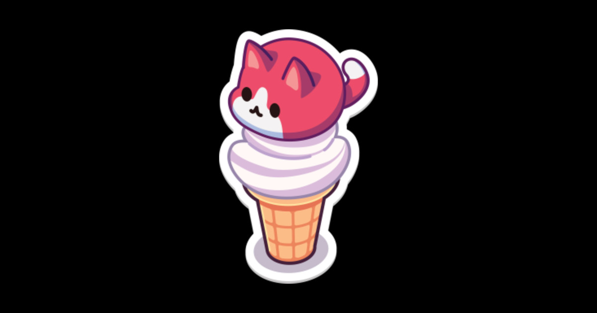 kawaii ice cream cats - Kawaii Ice Cream Cats - T-Shirt | TeePublic