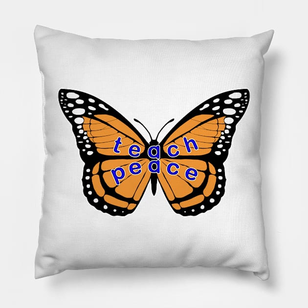 Teach Peace Pillow by Sunny Window Designs