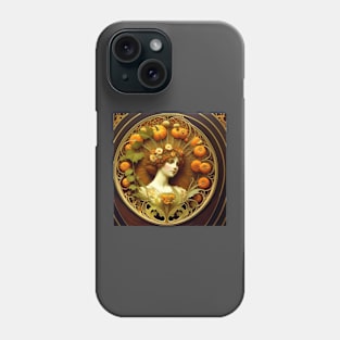 Pumpkin - AI - Art Nouveau - B Phone Case