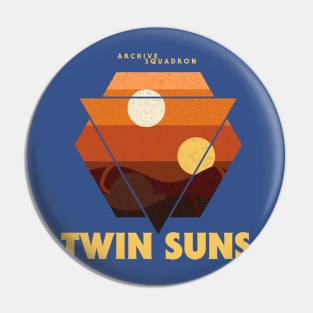 Sky Guy Twin Suns Pin