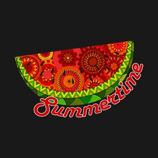 Watermelon Art with Summertime T-Shirt