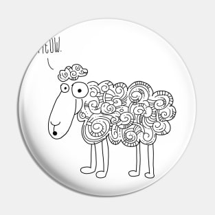 Identity crisis sheep Pin