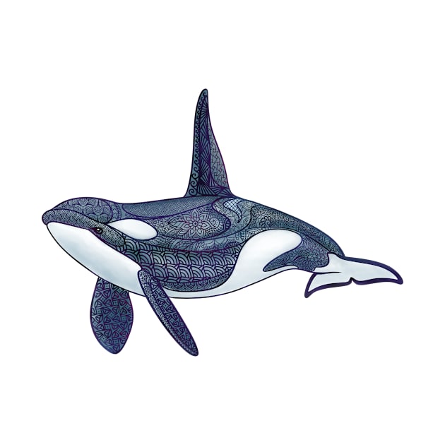 Orca Zentangle by Hareguizer