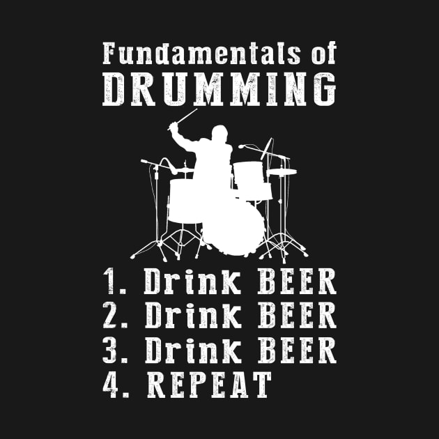 Drums & Draughts: The Rhythm of Beer and Beats Tee by MKGift