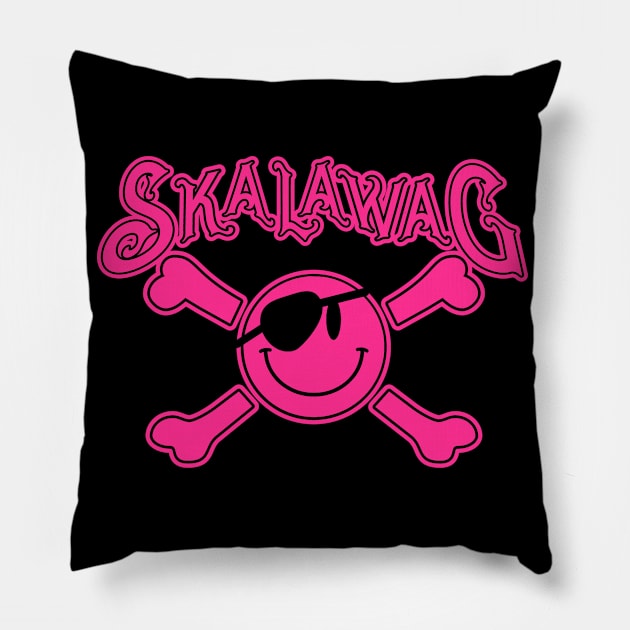 Skalawag Pink Pillow by ZoinksTeez