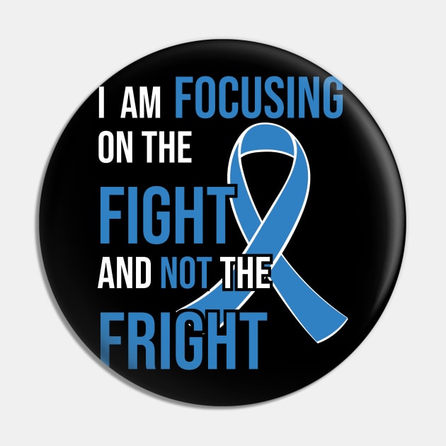 Colon Cancer Awareness Ribbon for a Cancer Survivor Pin by jkshirts