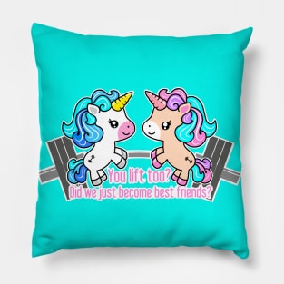 Unicorn fitness friends Pillow