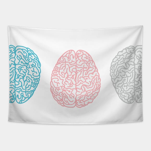 Pastel Brains Tapestry by XOOXOO