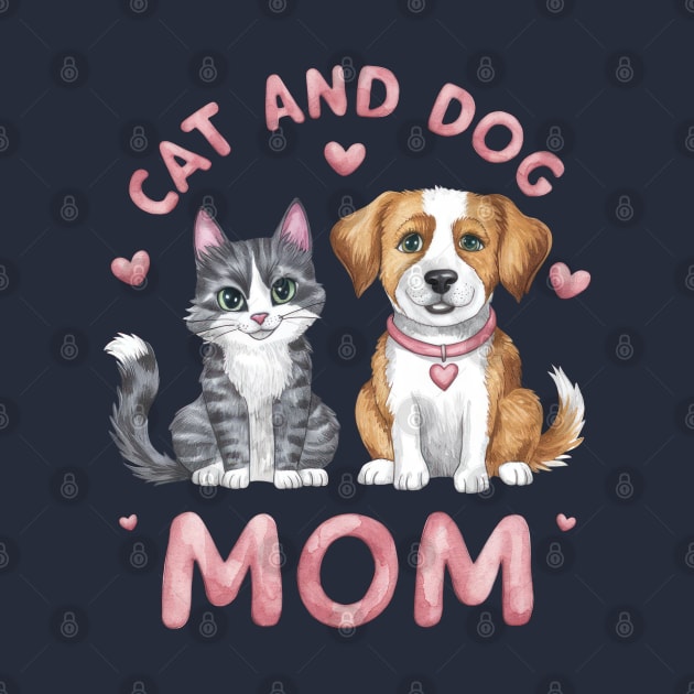 Cat and Dog Mom by TooplesArt