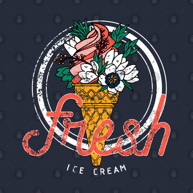 Indulge in the Sweetness of Summer with Our Fresh Floral Ice Cream by GothicDesigns