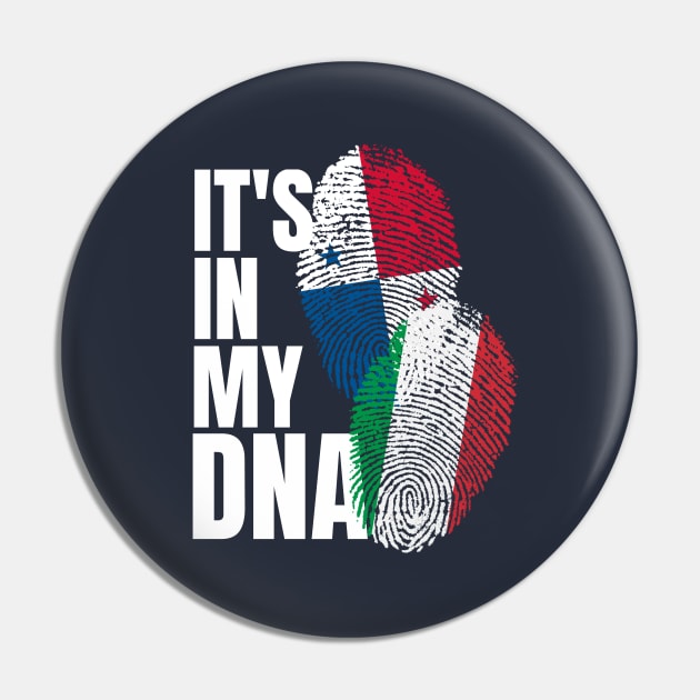 Panamanian And Italian Mix DNA Flag Heritage Gift Pin by Just Rep It!!