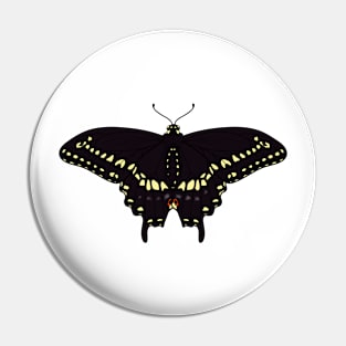 Black Swallowtail Butterfly Illustration Pattern Pin