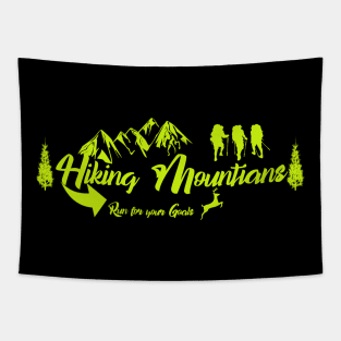 Run for your Goals - Hiking mountains Tapestry