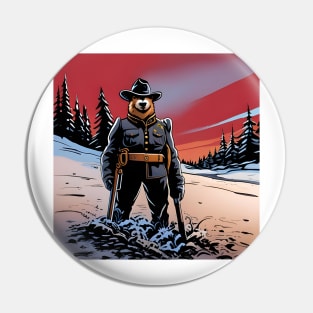 Teddy Canadian Mountie Pin