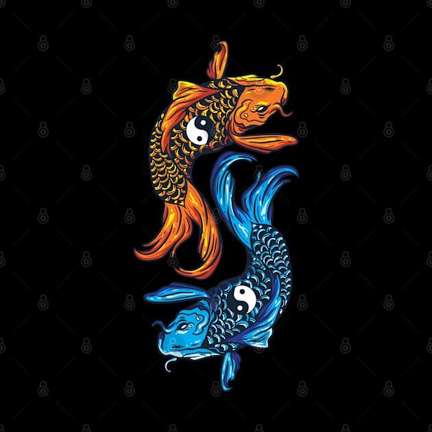 Yin Yang Koi Fish by gdimido