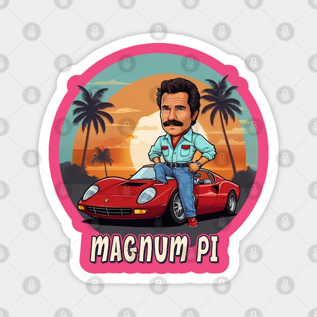 Magnum pi car ferrari Magnet by Moulezitouna