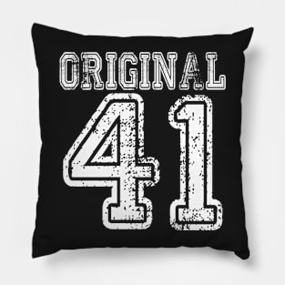 Original 41 1941 2041 T-shirt Birthday Gift Age Year Old Boy Girl Cute Funny Man Woman Jersey Style Pillow