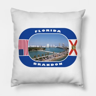 Florida, Brandon City, USA Pillow