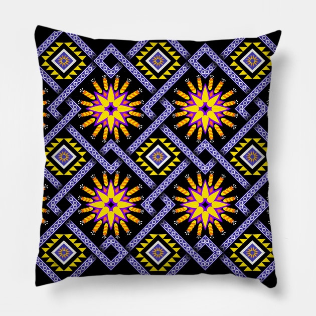 Beautiful flower pattern Pillow by noke pattern