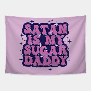 Satan is My Sugar Daddy Pastel Goth Delight Tapestry