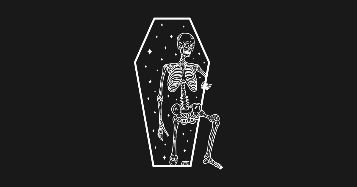 Skeleton Coffin - Skeleton - T-Shirt | TeePublic