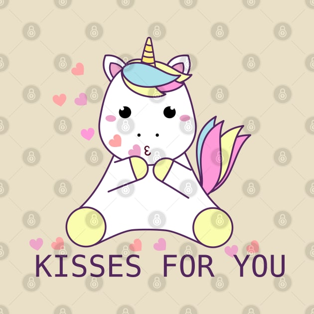 Baby unicorn - kisses for you by grafart