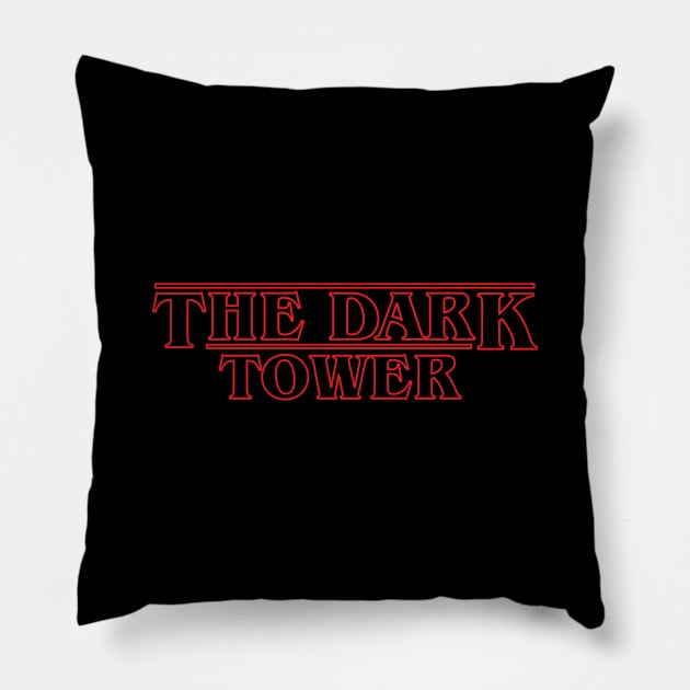 Stranger Towers Dark Tower Stranger Things Pillow by Rebus28