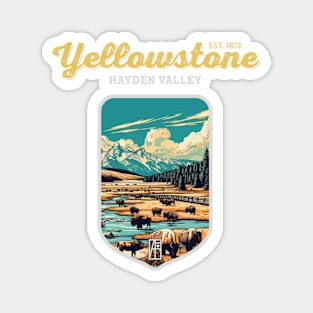 USA - NATIONAL PARK - YELLOWSTONE Hayden Valley -9 Magnet