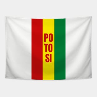 Potosi City in Bolivian Flag Colors Vertical Tapestry