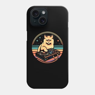 Cat DJ - T-Shirt design Phone Case