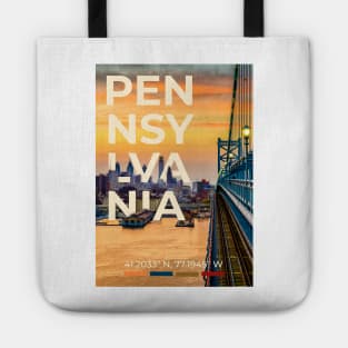 Pennsylvania Travel Poster Tote