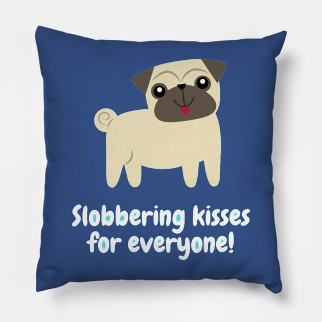 Slobbering kisses for everyone! Pillow by Nour