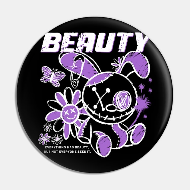 Street wear BEAUTY Pin by SillyBearDesign