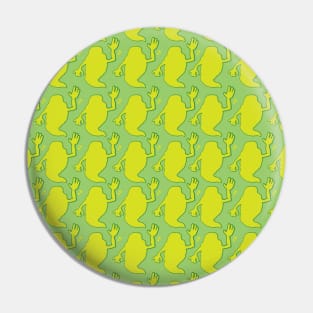 Green Ghost Pattern Pin