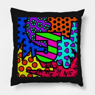 Alphabet Series - Letter J - Bright and Bold Initial Letters Pillow