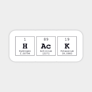 Hack Periodic Table Science Print Magnet