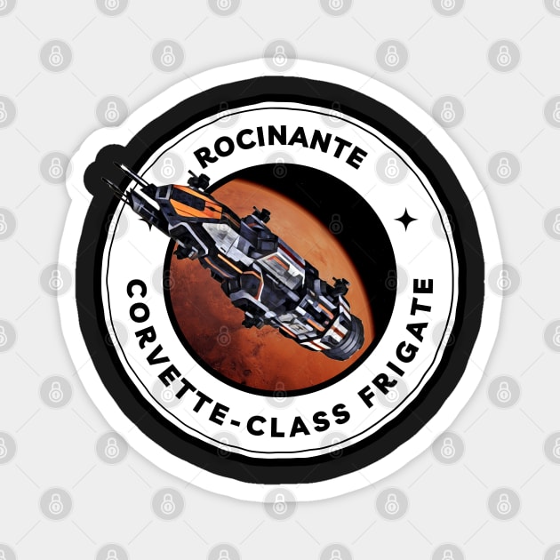 Rocinante - Corvette-Class Frigate - Black - Sci-Fi Magnet by Fenay-Designs
