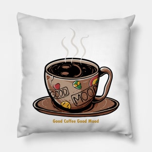 alien good mood coffee Pillow