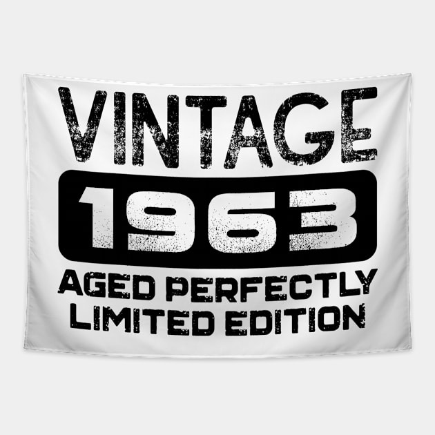 Birthday Gift Vintage 1963 Aged Perfectly Tapestry by colorsplash