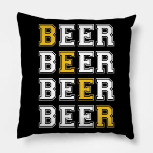 Beer Beer Beer Beer Pillow