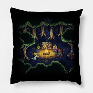 Chrono Camping PIxels Pillow