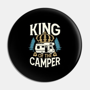 King Of The Camper RV Camping Camper Gift Pin